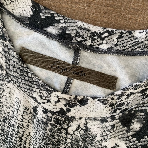 enza costa snakeskin print side knot bodycon mini dress - Picture 4 of 5